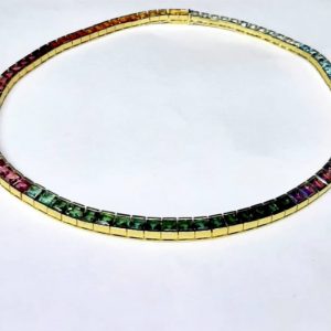Colar Rainbow Ouro amarelo 18k, com 38,6 gramas